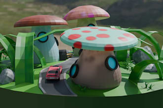 create 3d models or stylized scenes in blender
