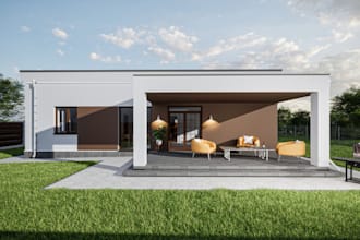 recreate 3d farmhouse, cottage serenity, farm villa retreat design, resort eco