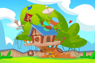 create your cartoon backgrounds