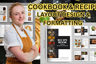 write quality cookbook, recipe book, cookbook design,  cookbook formatting KDP