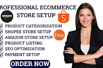 set up and list products on shopee etsy and amazon