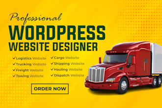 design logistics website for trucking, dispatch, moving, cargo, freight broker