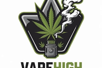 design a creative unique cigar brands, label, vape, smoke and cannabis logo