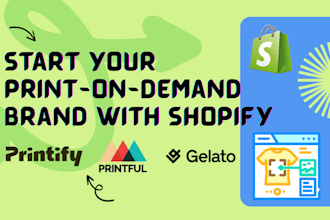 setup print on demand shopify store with printful or printify apps