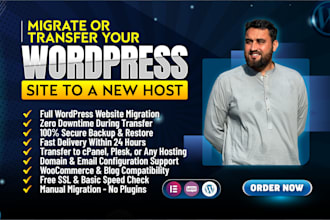 migrate or transfer your wordpress site to a new host