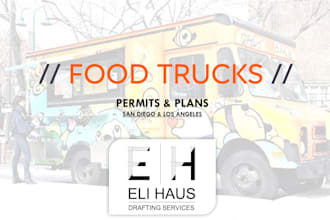 draw your food truck blueprints for california permits
