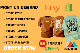 setup etsy print on demand printful printify shopify gelato woocommerce shop seo