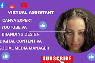 social media branding canva graphics design carousel personal virtual assistant