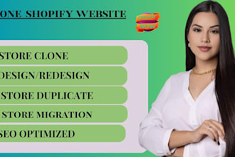 clone shopify outstanding store, redesign and duplicate shopify dropshipping