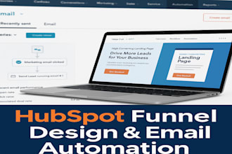 create high converting hubspot landing pages, email automations, and flows