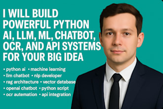 code python ai, llm, ml, chatbot, nlp, rag, vector db, ocr, python script, api
