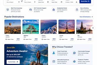 build an elegant luxury tour or travel website