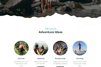 build a luxury tour or travel website