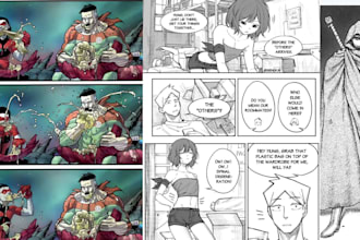 draw a comic book and manga in anime style manga anime art storyboard character