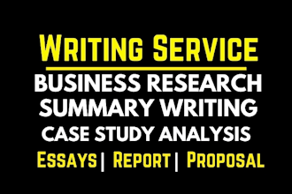 do research writing, summary writing, urgent case study, extended essay writing