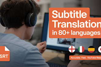 translate subtitle any youtube video into 80plus languages in 6 hours
