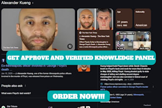 create approve and standard google knowledgepanel for individual and brand