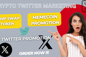 do crypto twitter x marketing to hit 10m pump swap, token, memecoin promotion