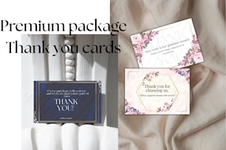 design elegant and customized thank you cards for your business or event