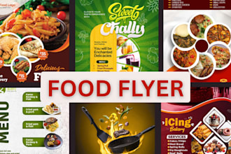 do amazing restaurant food menu, food flyer, digital food menu food flyer design