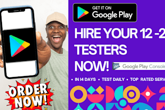 use 12 testers 20 testers closed testing app testing and launch on google play