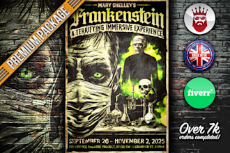 design an awesome movie or theatre poster for you