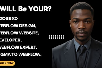 convert adobe xd, webflow expert or develop figma to webflow