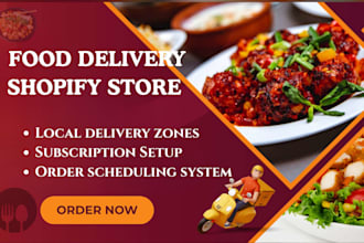 design food delivery shopify store meal prep website vegan food recipe website