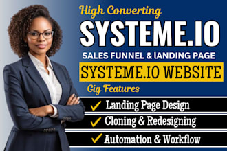 build systeme io sales funnel, systeme io website, systeme io landing page
