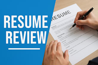 do resume and cover letter review, and general career advice