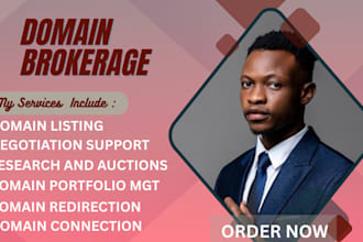 be your domain manager, sell domain, domain brokerage, domain agent