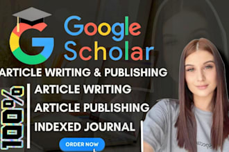 write publish article in peer reviewed, high indexed journal google scholar