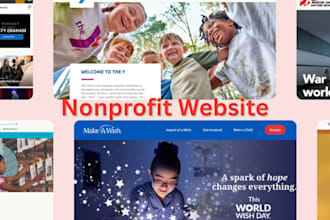 create nonprofit website, charit, donation website, non profit website, ngo