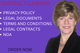 your lawyer to write legal contract, terms, nda