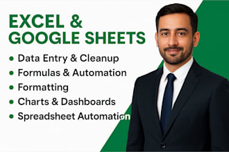 create and automate excel or google sheets formulas dashboards for your business