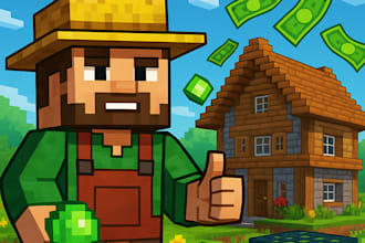 farm, build, and help on your minecraft bedrock or java server money