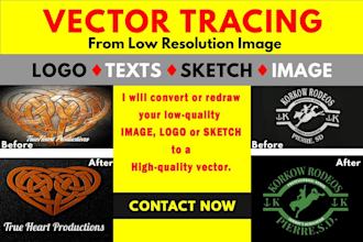 do vector tracing, redraw or recreating existing logo or image