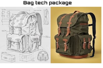 design backpack tech pack for factory fashion design bag tech pack pro purse