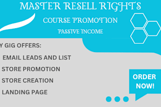 promote master resell rights course email marketing campaign