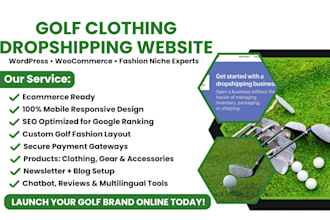 design golf clothing dropsipping store golf clothing website fashion