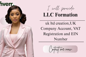 do uk ltd creation,llc formation,uk company account, vat registration,ein number