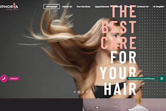 design spa website beauty website salon website hair extension hair website