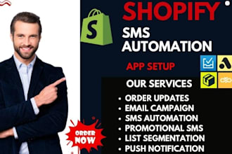 setup shopify sms automation sinch shipifi order attentive sendvio mailchimp