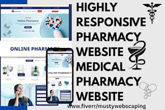 build responsive pharmacy health backlinks for health medical clinic website