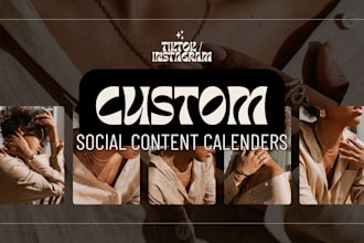 create a tiktok or instagram content calendar for your brand