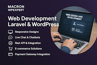 build modern laravel vuejs PHP wordpress website react js php laravel developer