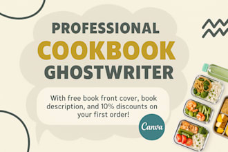 design a professional recipe book ebook or cookbook design in canva