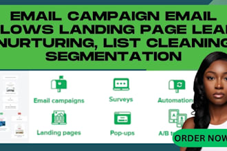 setup mailerlite email campaign email flows landing page lead nurturing