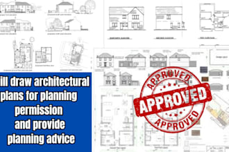 draw architectural plans for planning permission and provide planning advice