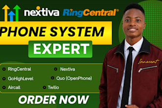 setup ringcentral nextiva quo gohighlevel phone system aircall SMS automation